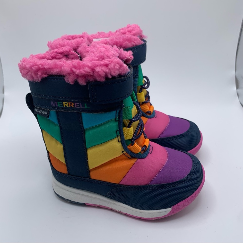 Merrell Little Kid's SZ6M Rainbow Alpine Puffer Waterproof Boot Toddler 2033 - Picture 3 of 9